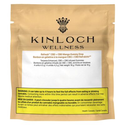 Kinloch Wellness - Refresh™ CBD + CBG Mango Gummy Drop Soft Chews